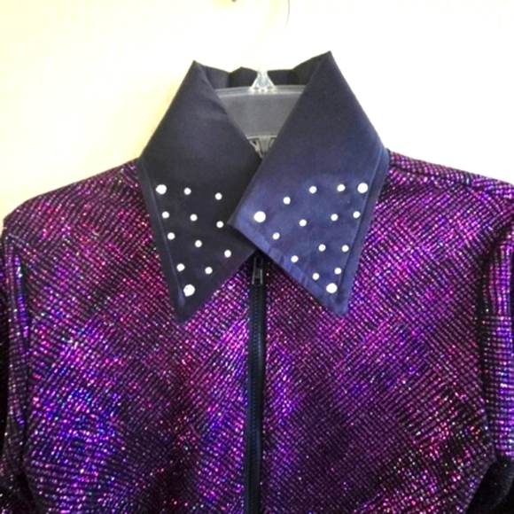 NEW Quality Western Showmanship/ Horsemanship Zip Up Glamour Top - Picture 3 of 6
